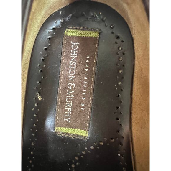 Johnston & Murphy Penny Loafer Slip On Shoe Cognac Brown Leather Size 9 E JL main image 4